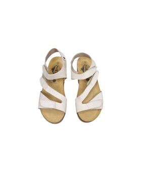 Plakton Women's Beige Nubuck Memory-Cushion Sandals Size 9 EU 40 Adjustable Stra